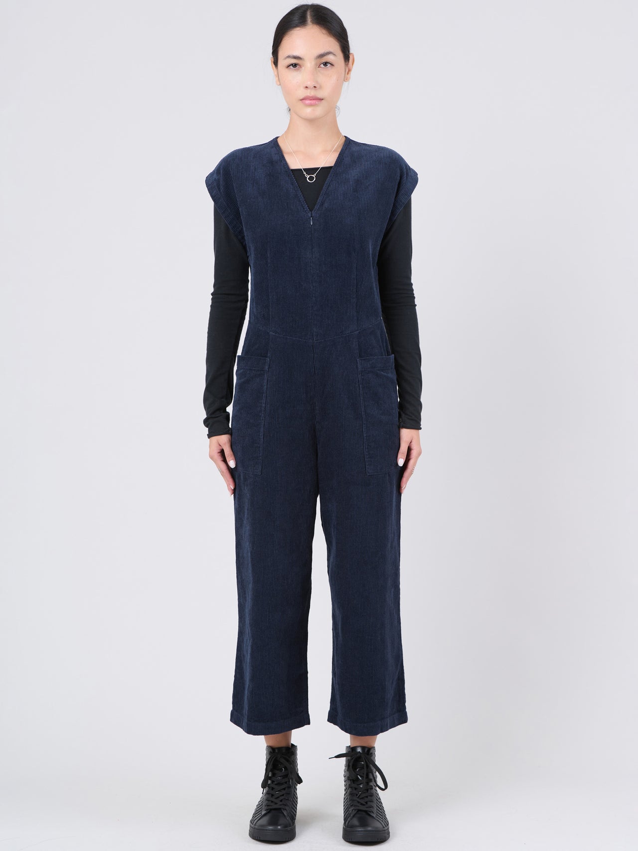 Okino - Hemp Organic Cotton Corduroy Jumpsuit with Patch Pockets