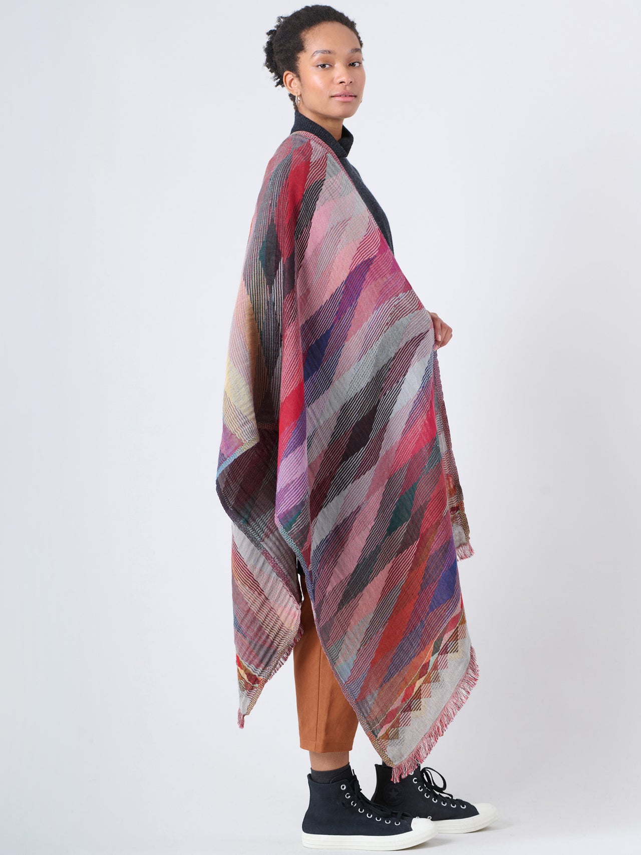 Wool Cotton Jacquard Scarf - Ray