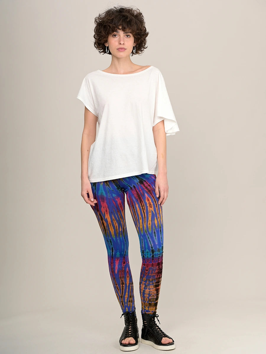 Legging tie-dye - Bleu électrique