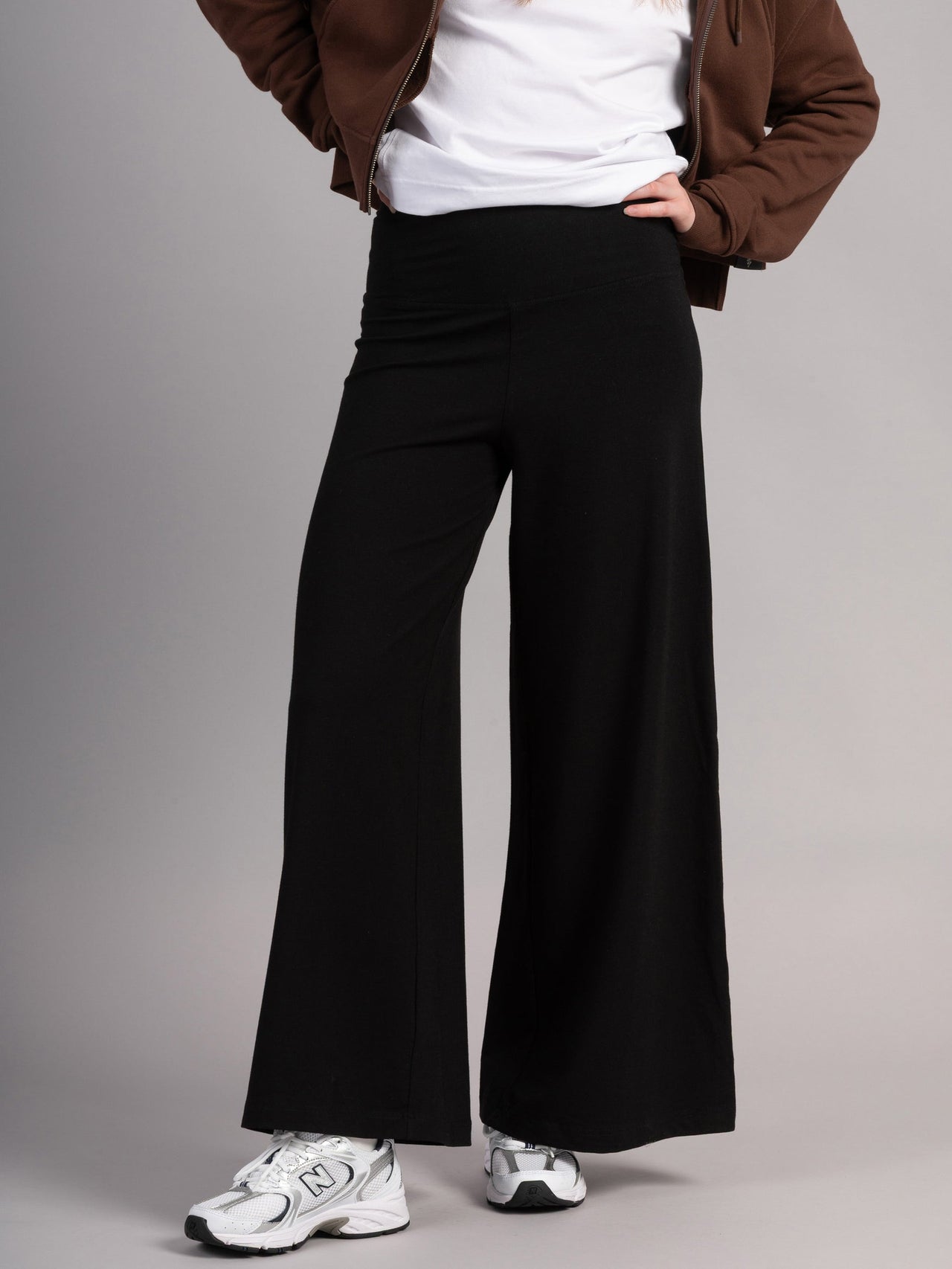 Plain Colour Elasticated Waist Stretchy Palazzo
