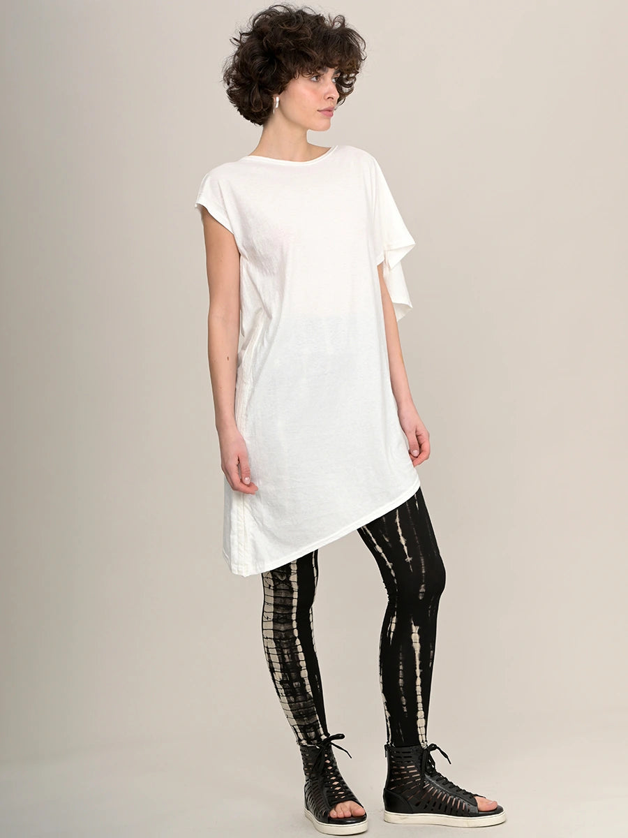 Hemp organic cotton asymmetric t-shirt - long