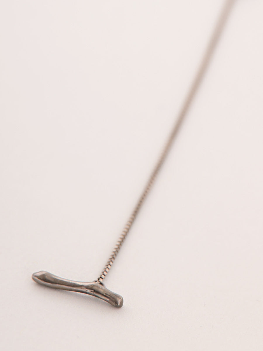 Lariat Necklage with Branch Pendant
