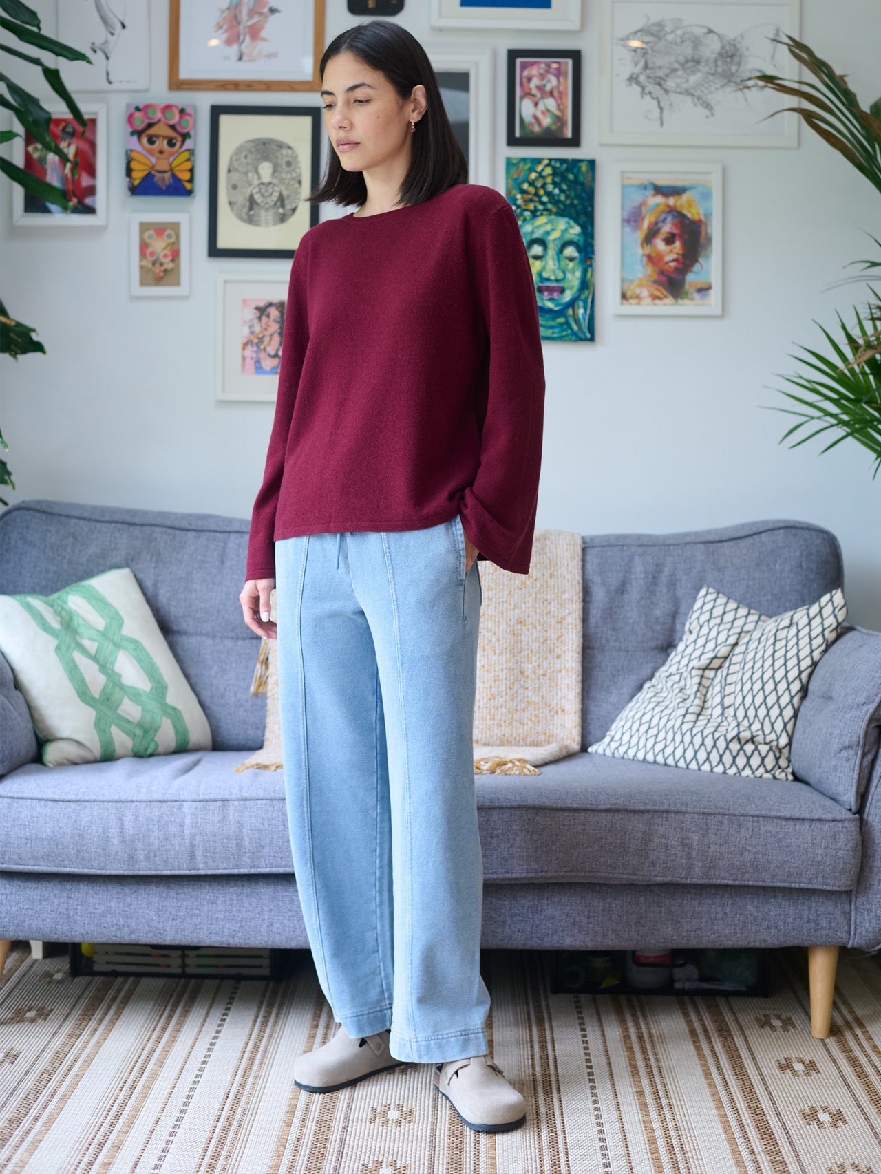 Elba - Pull en laine mérinos et bambou - Cordovan