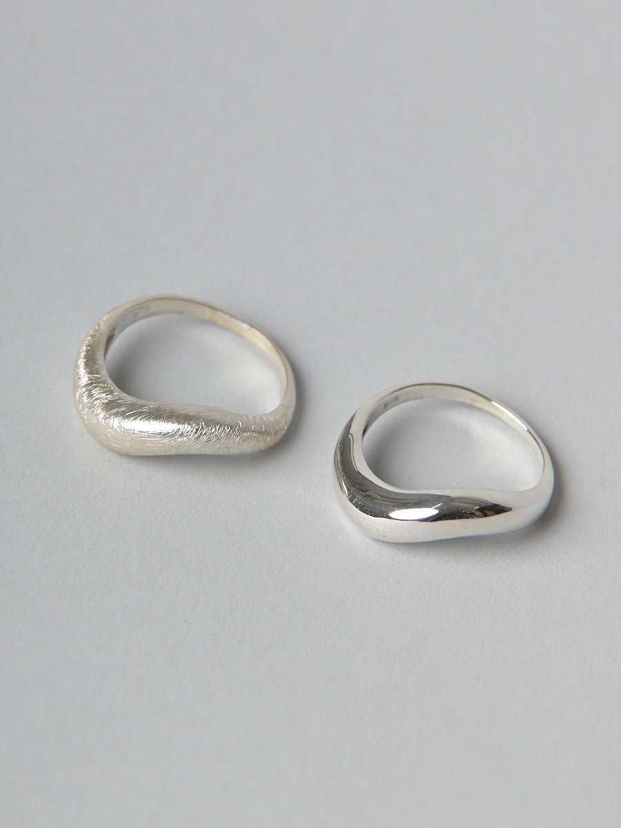 Sterling Silver Stacking Domed Ring - Set of Two