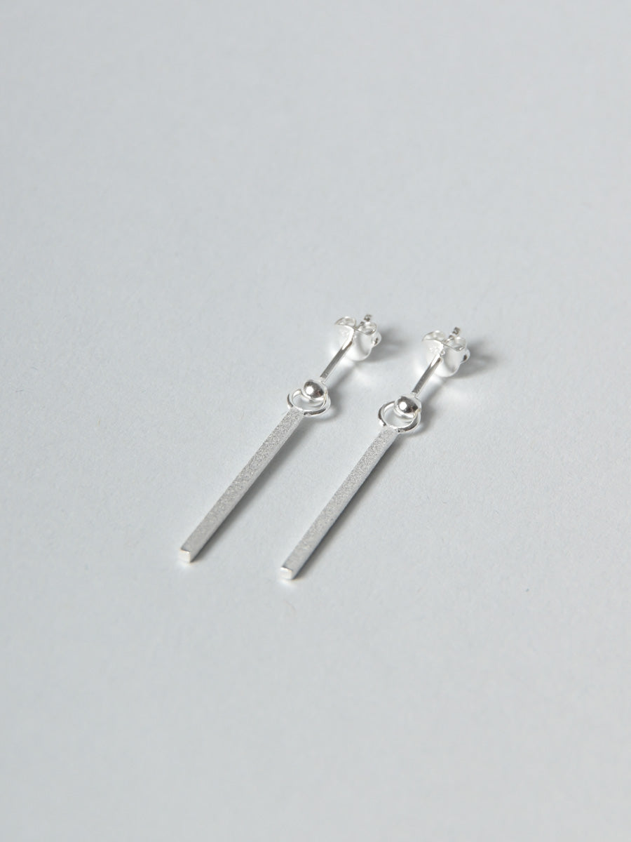 Sterling silver bar drop earrings