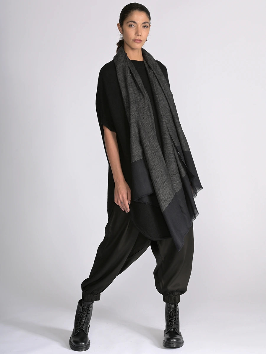 Silk Fine Wool Blend Khadi Style Scarf