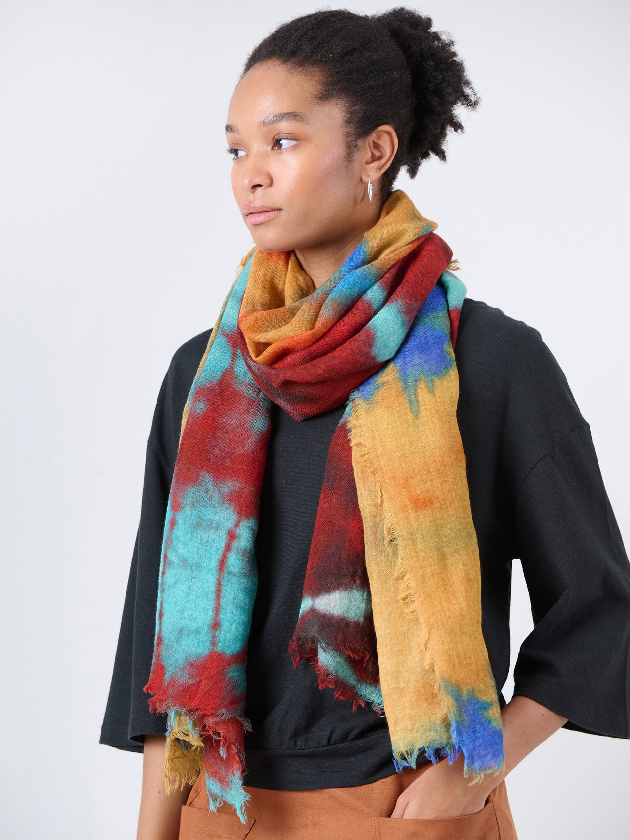 Fine Wool Print Scarf - Summer Dreams