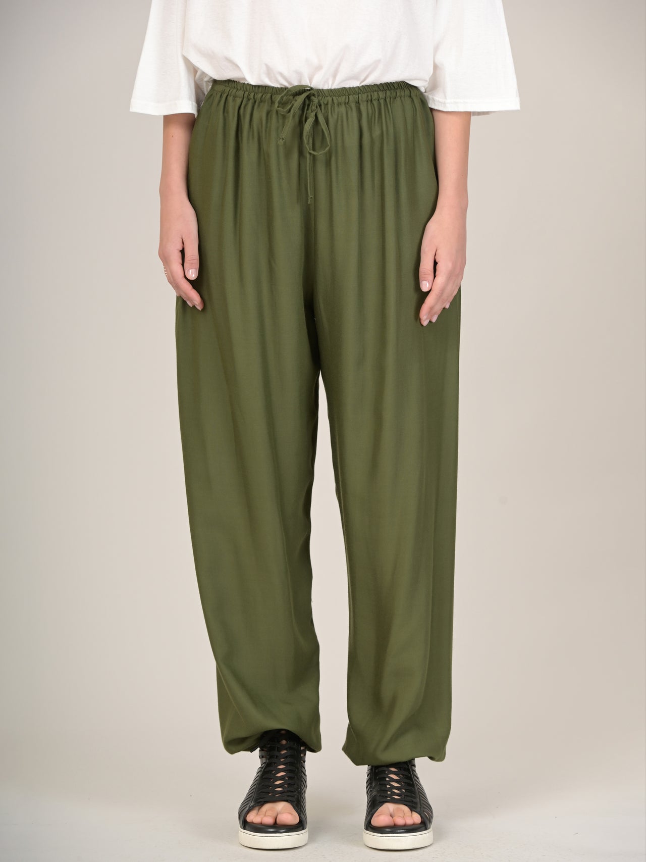 "Le Jogger" - Pantalon bouffant couleur unie