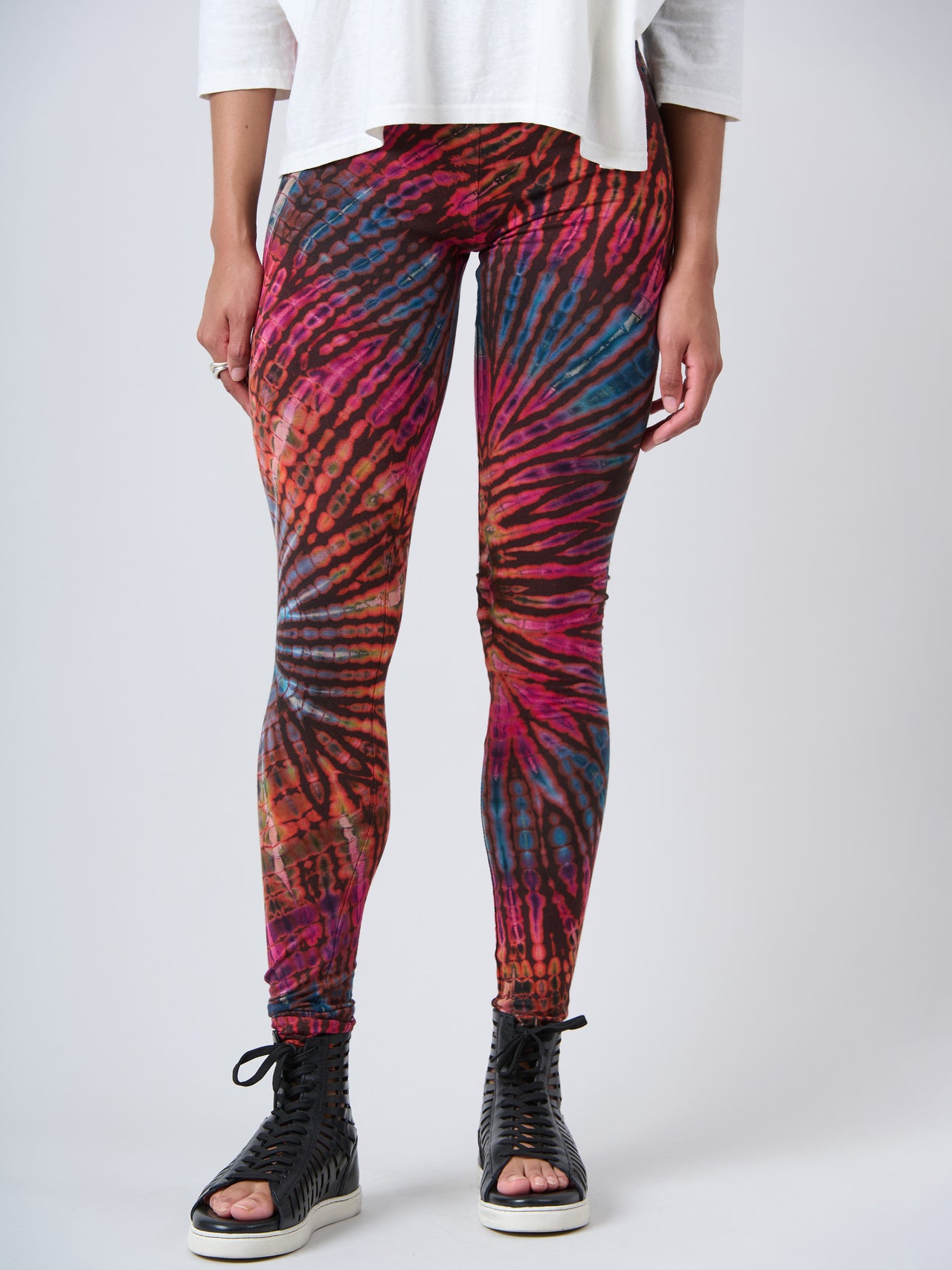 Tie Dye Leggings - Coral