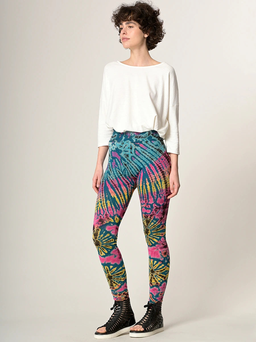 Legging tie-dye - Sarcelle