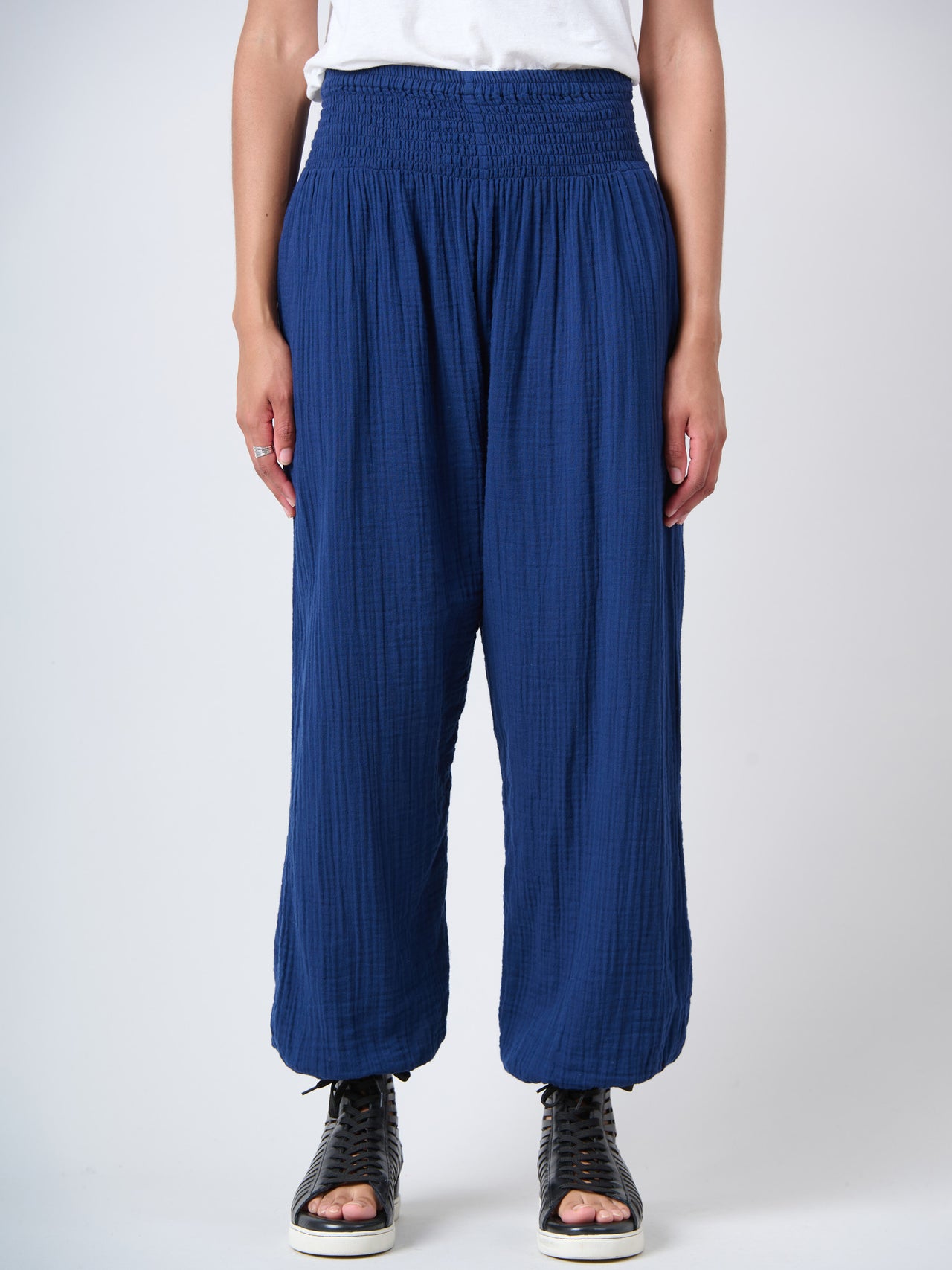 Pantalon bouffant 2.0 - Gaze de coton froissé