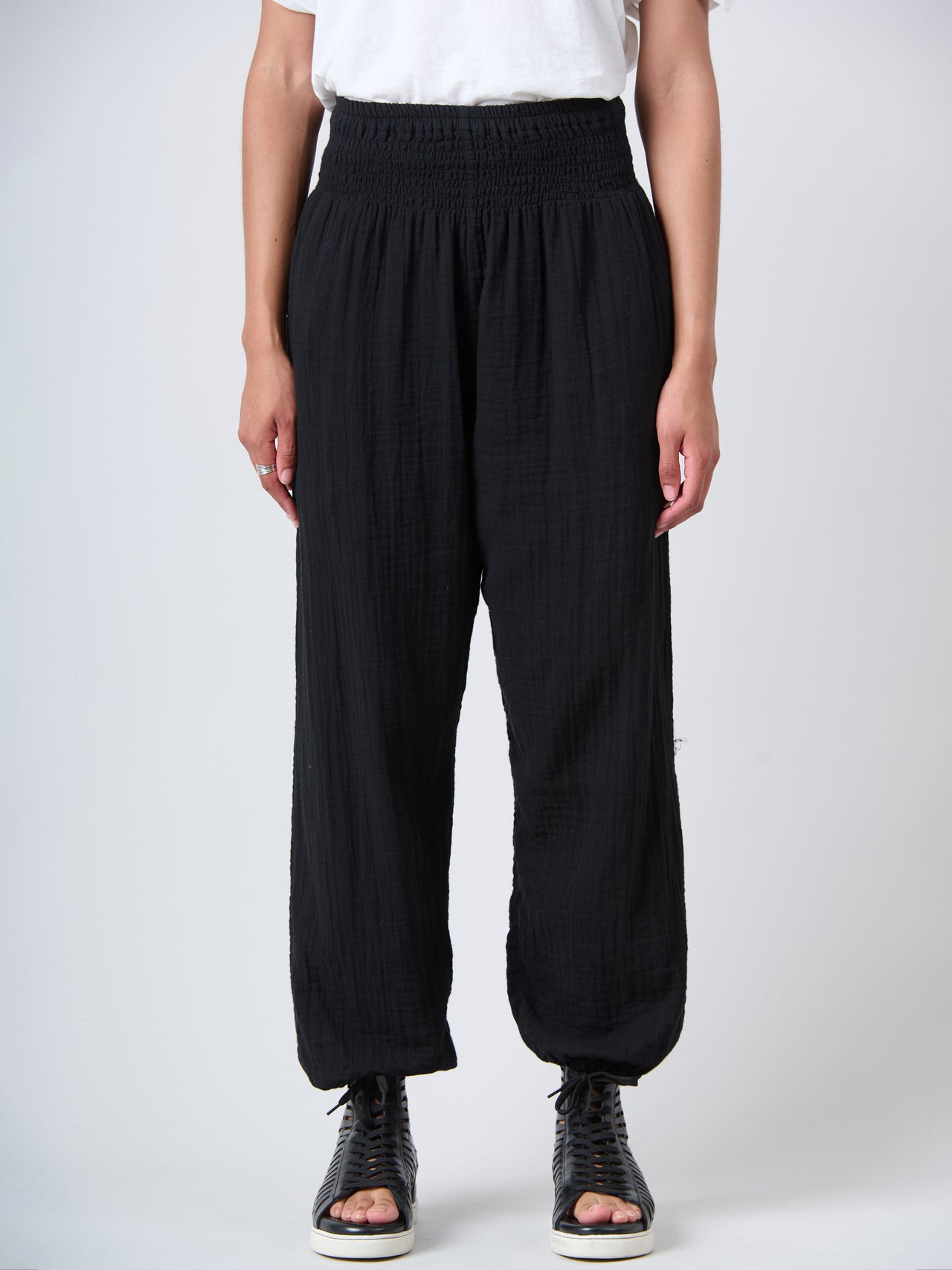 Harem Pants 2.0 - Crinkle Cotton Gauze High Crotch