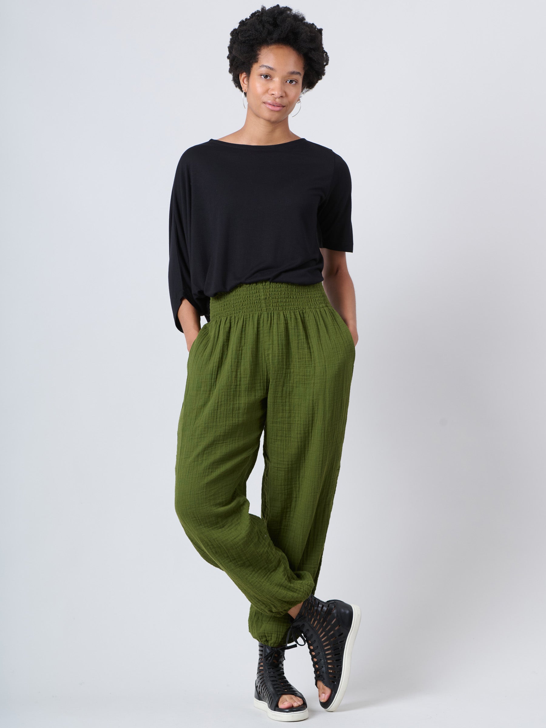 Bouffant Sale Pantalon Bouffant Serré Aux Chevilles Pantalon