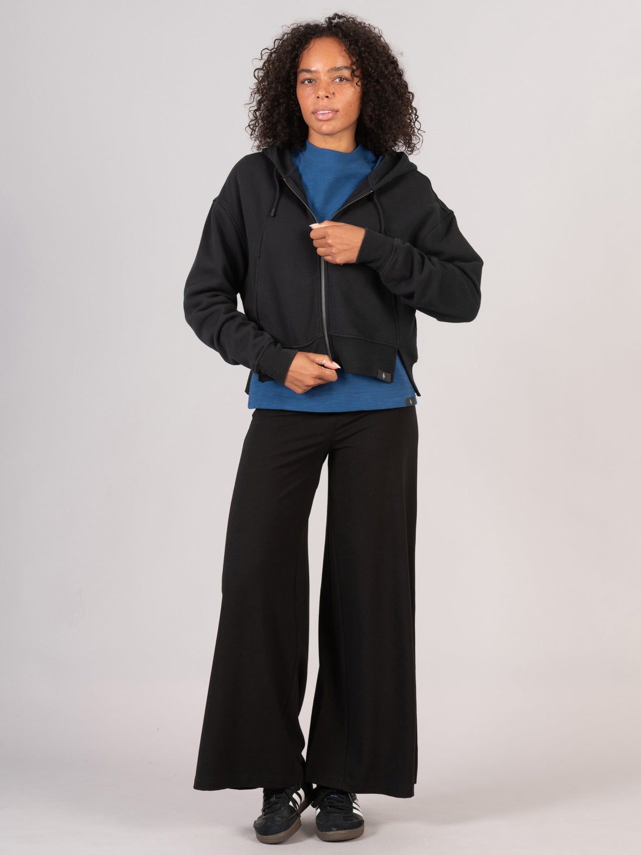 Fogo - Sweat à capuche zippé en molleton de coton