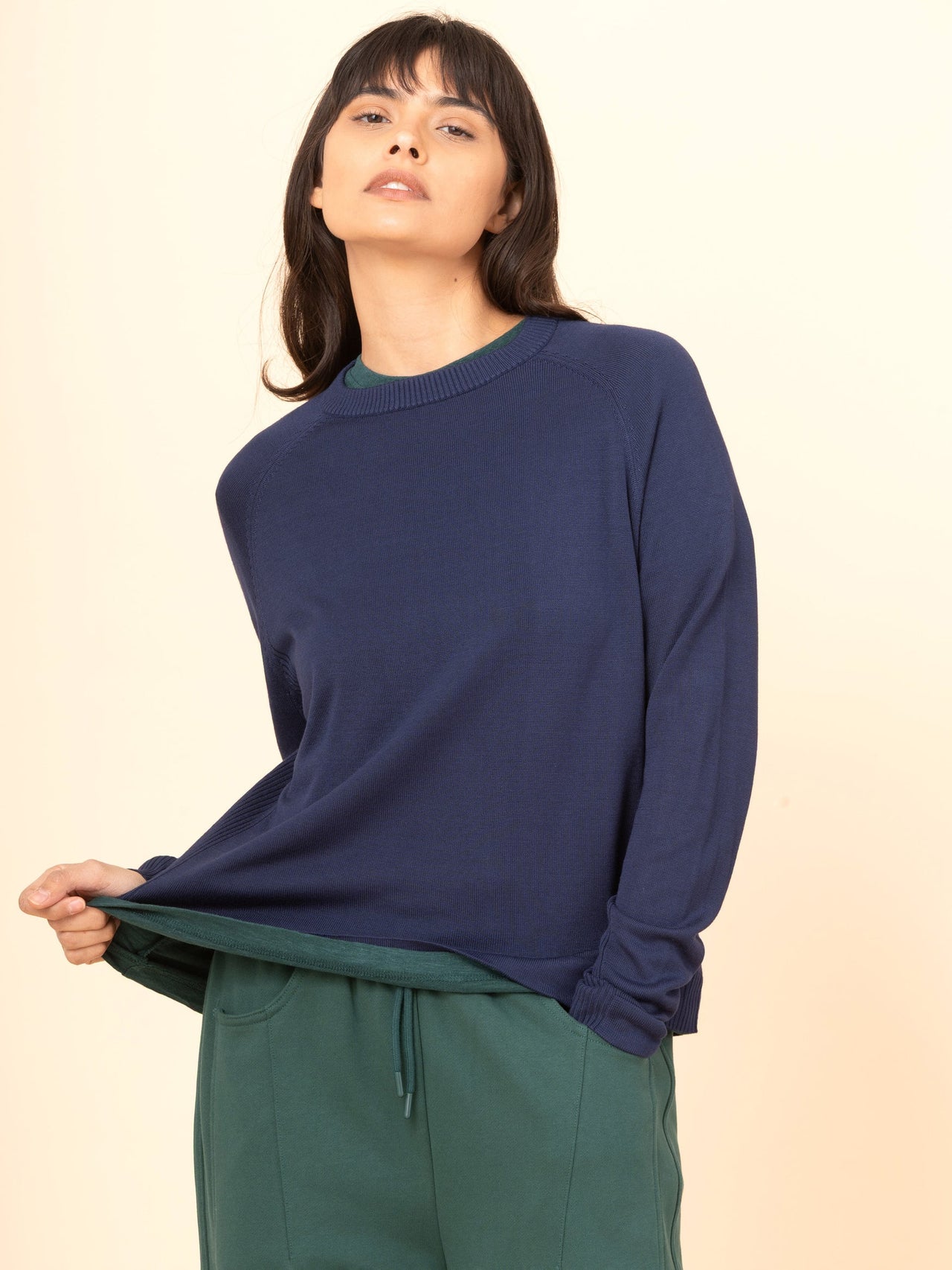 Anthea - Pull raglan en viscose de bambou