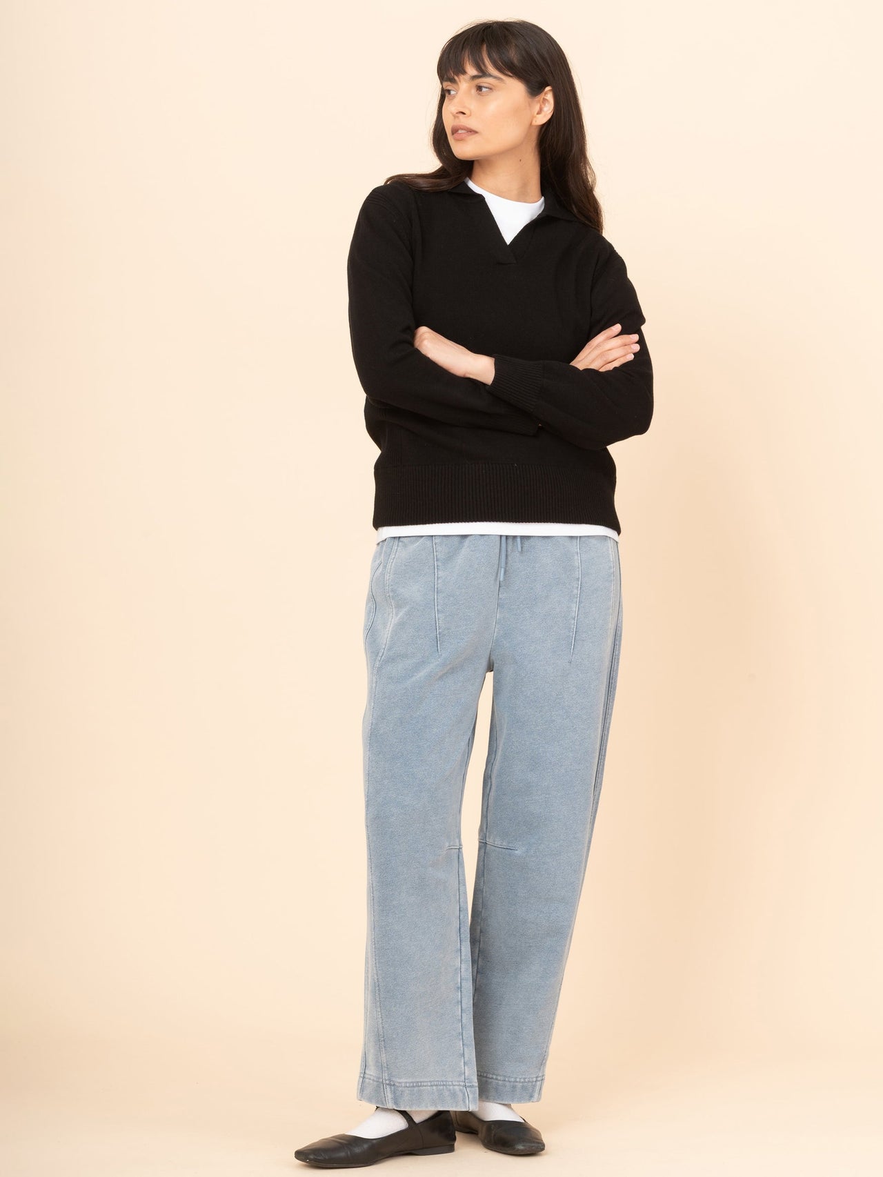 Shima - Pull polo en coton et cachemire mélangés