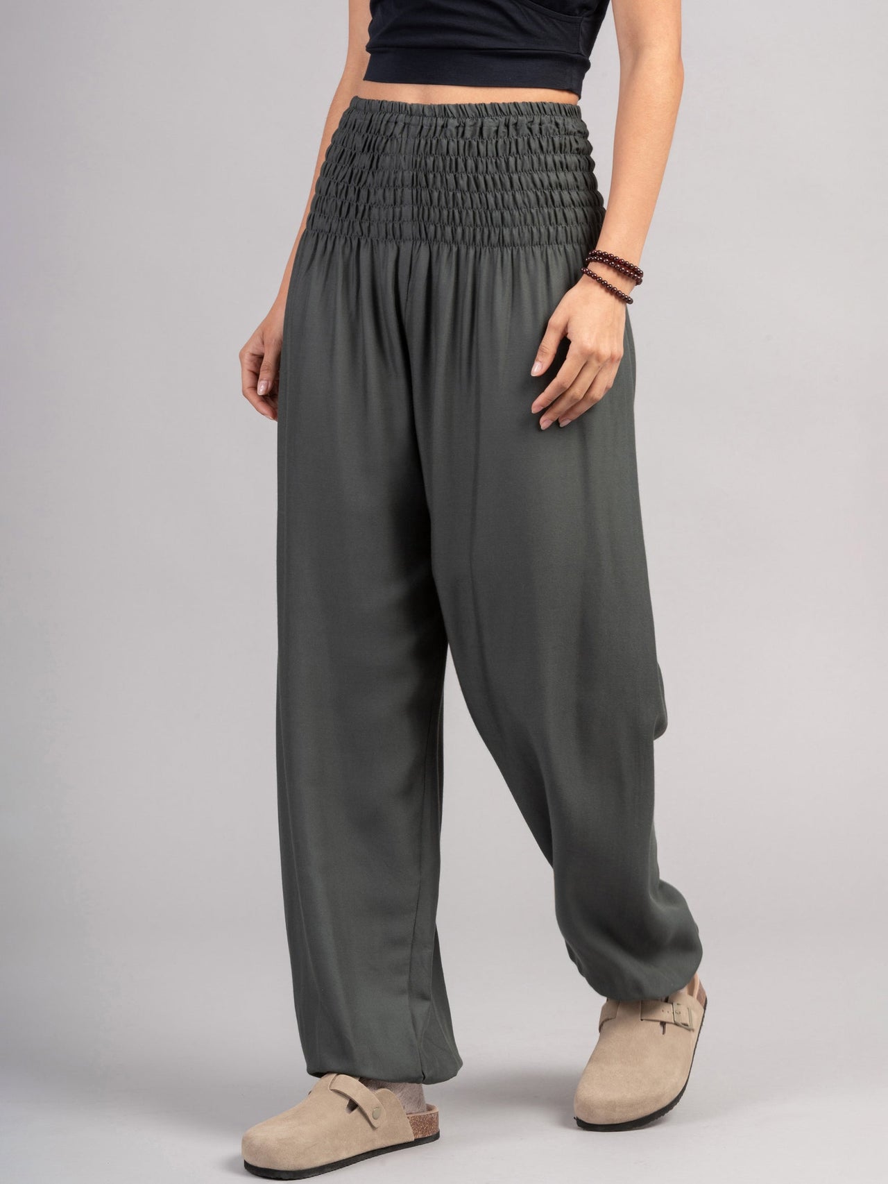 "Harem Original" - Pantalon bouffant couleur uni - Rayonne de qualité supérieure