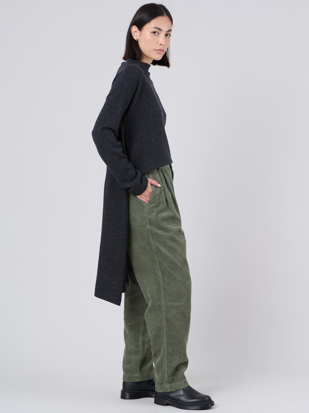 Pull cascade en laine mérinos et bambou