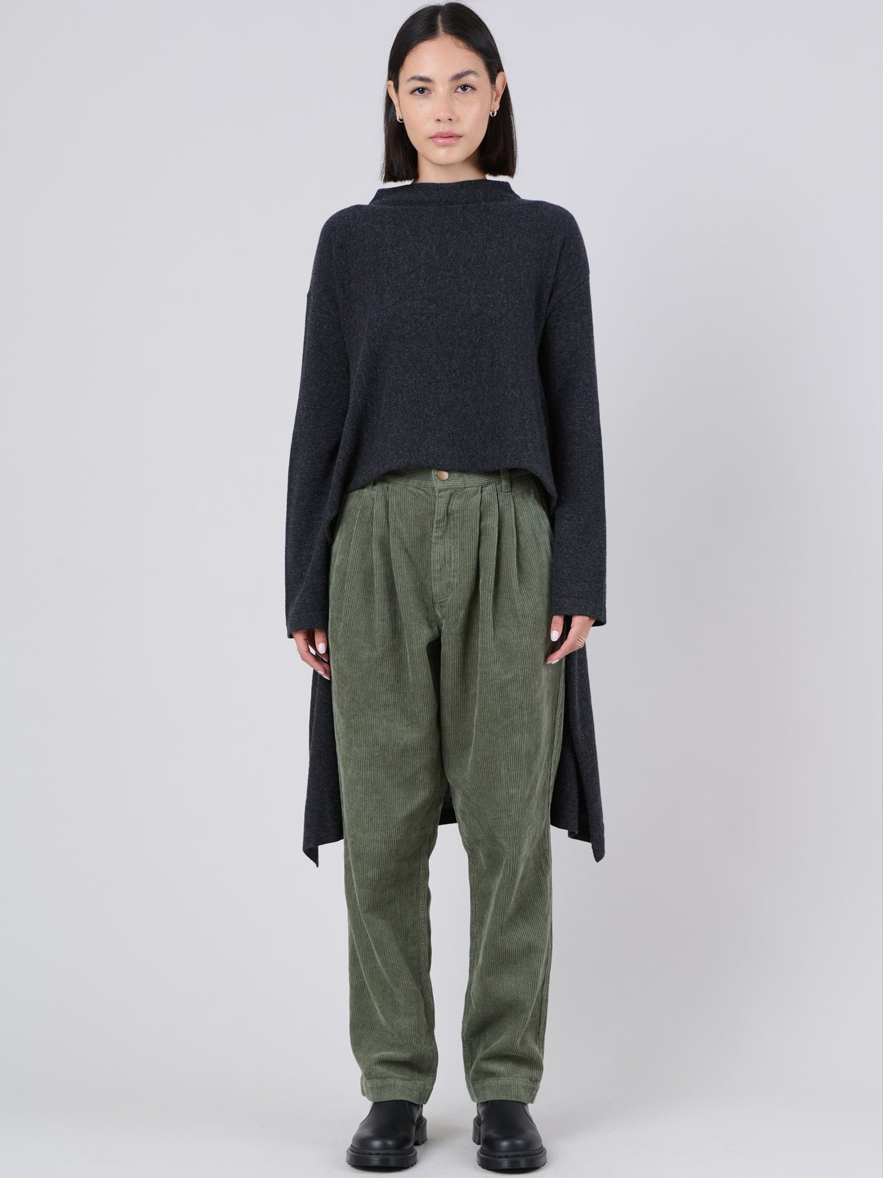 Pull cascade en laine mérinos et bambou