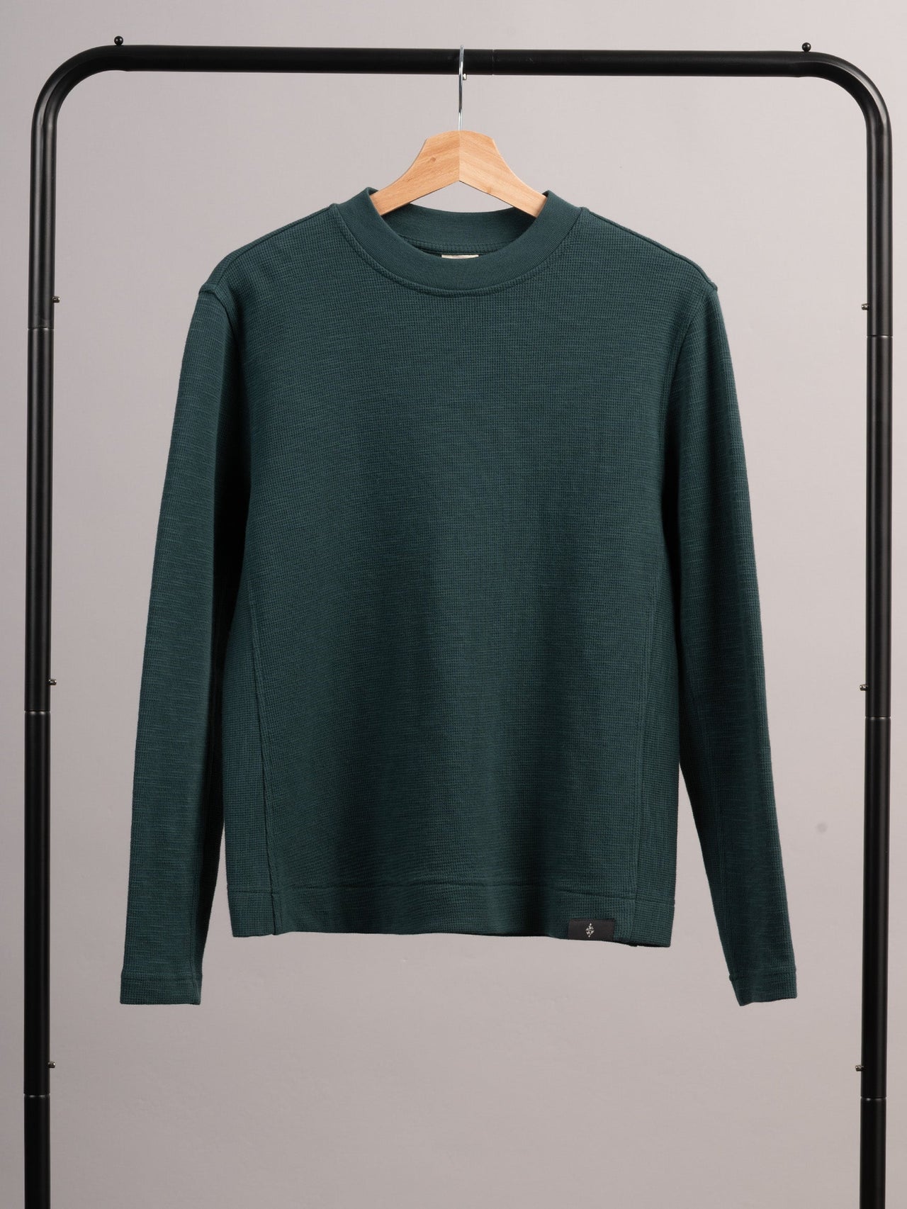 Gili 1 - T-shirt à manches longues en coton gaufré avec empiècement latéral Goémon