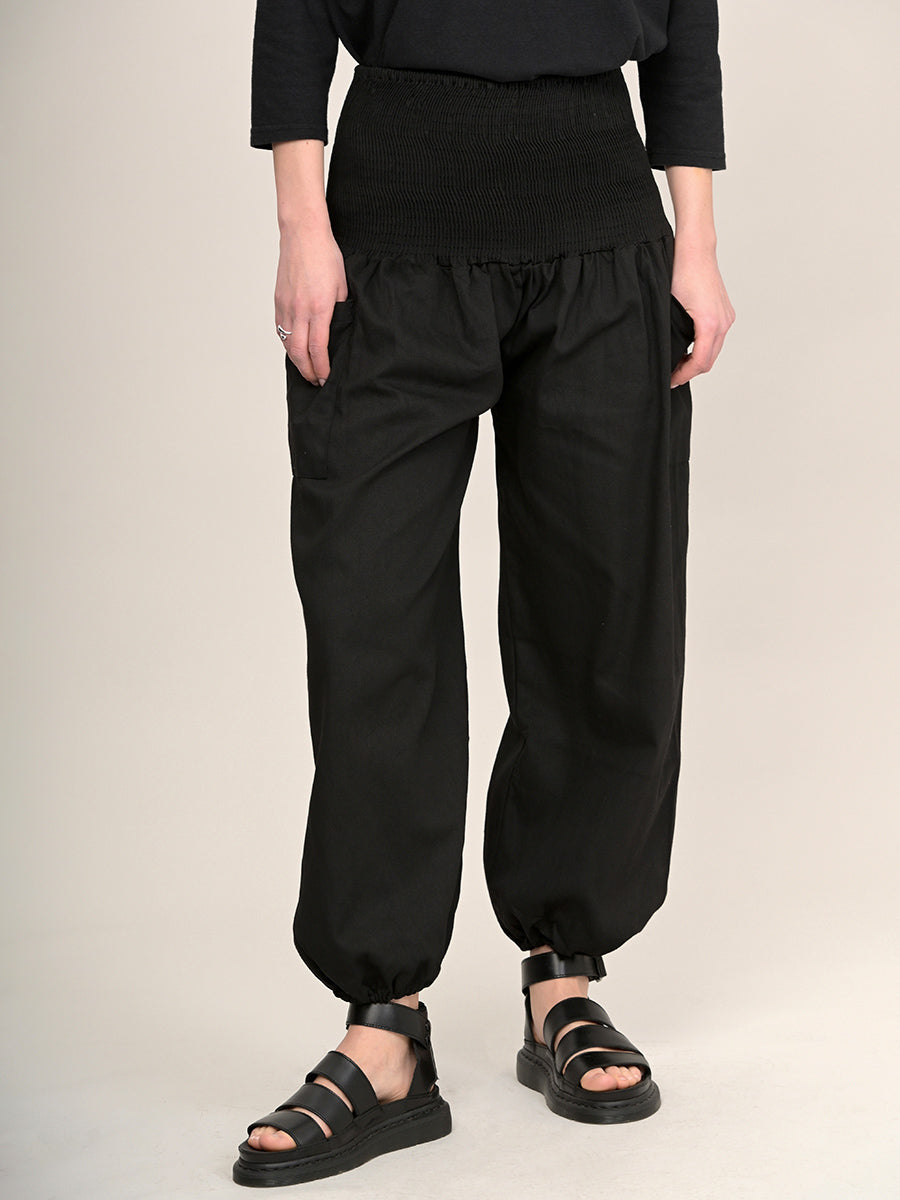 Organic Cotton Harem Pants - High Crotch