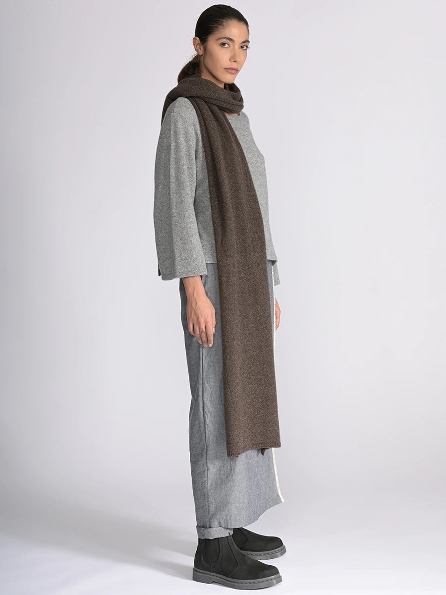 Yak Cashmere Knitted Long Scarf