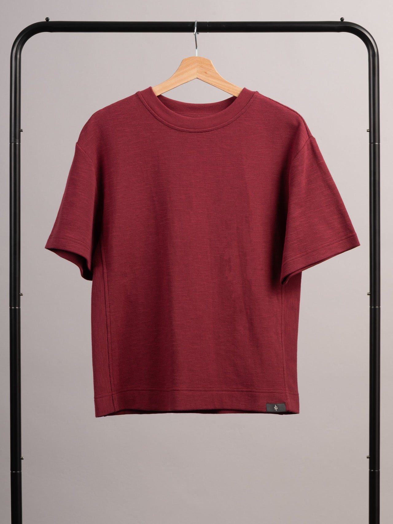 Vigo 1 - T-shirt à manches courtes en coton gaufré Cordovan