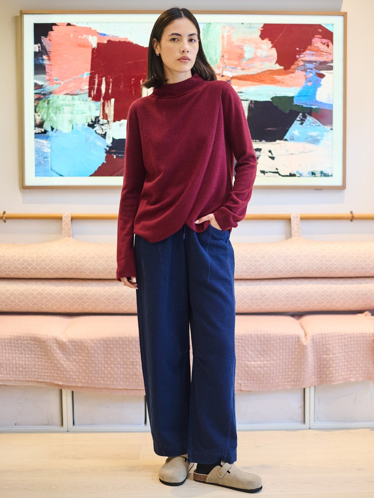 Iona - Pull en laine mérinos et bambou - Cordovan