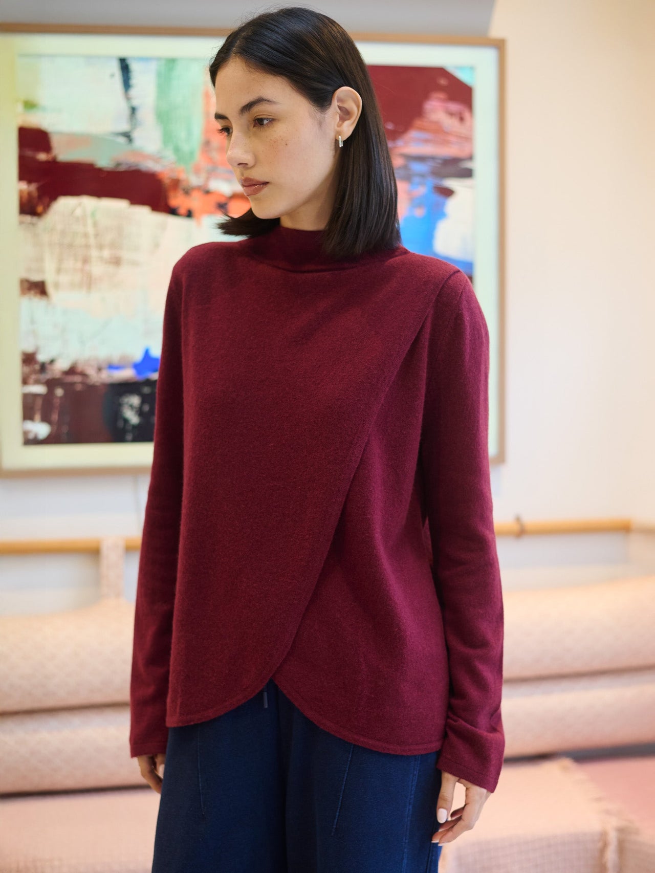 Iona - Pull en laine mérinos et bambou - Cordovan