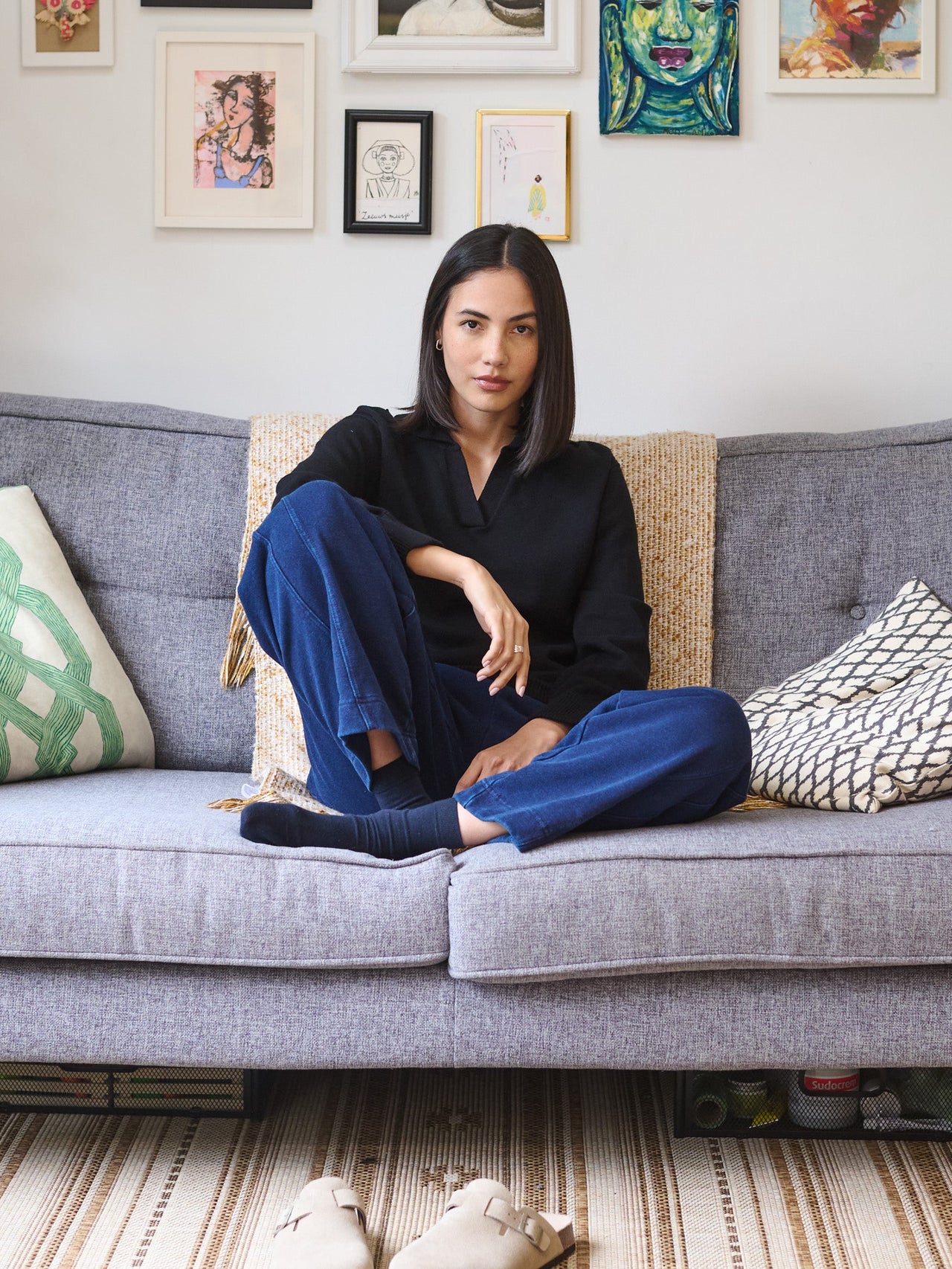 Shima - Pull polo en coton et cachemire mélangés