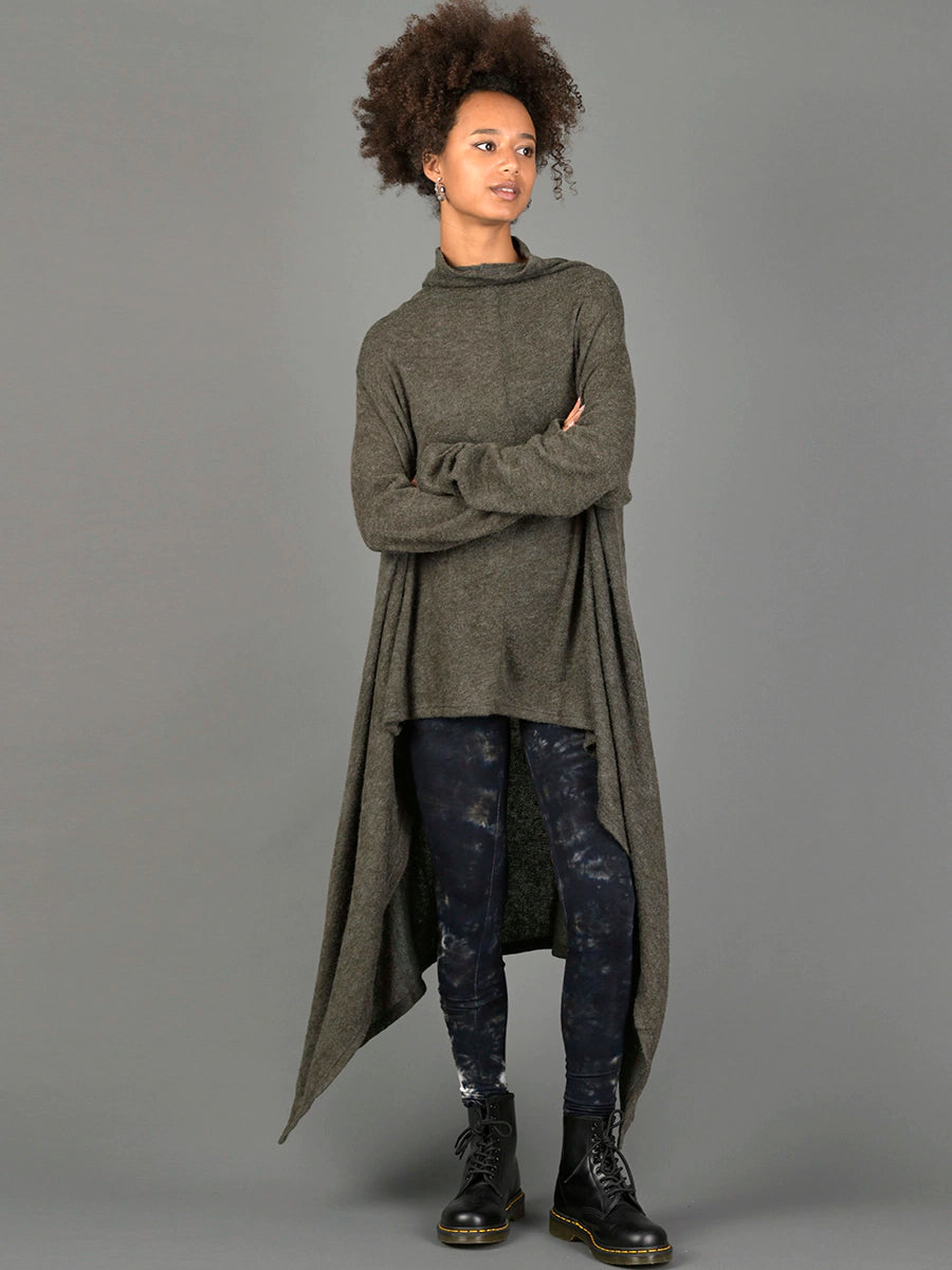 Roll Neck Cape Style Oversized Jumper